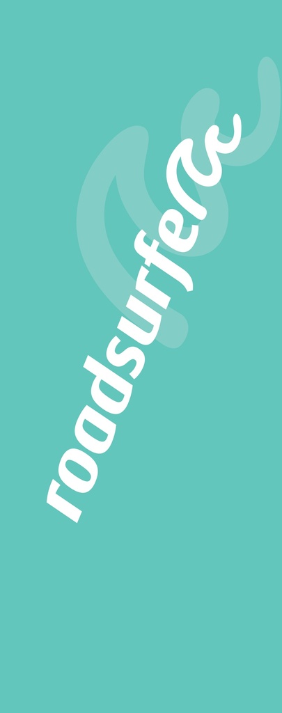 Beachflag roadsurfer Logo - türkis (Nachdruck)