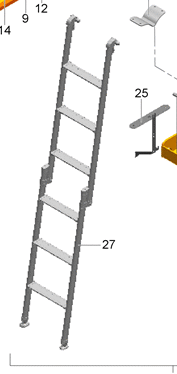Family Finca Knaus  Ladder upper bed