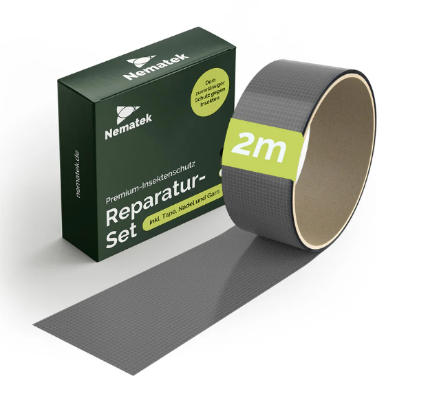 Fliegengitter Reparatur Set grau