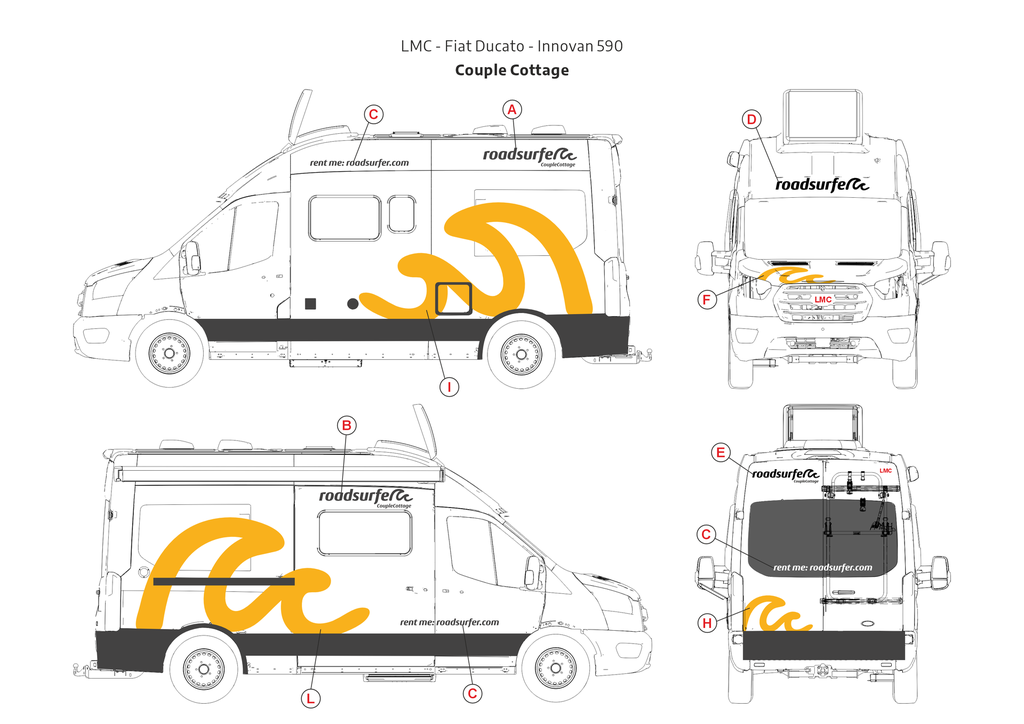 Roadsurfer Vehicle plot: LMC - Fiat Ducato - Innovan 590 - Couple Cottage