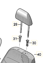 Beach Ocean VW California Headrest grey