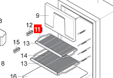 Fridge compartment top small T1090/T2090 