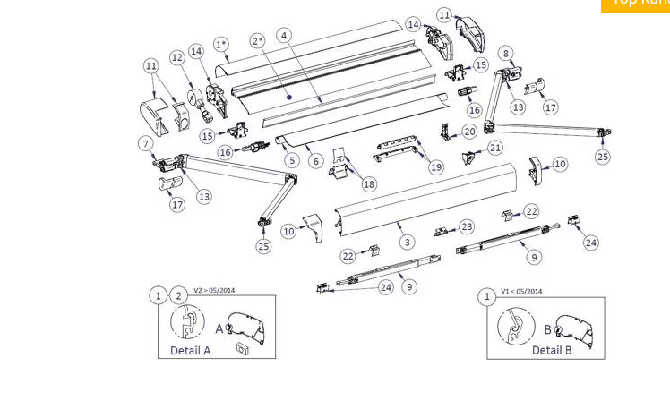 LH + Rh Conn Lead Rail 4200/ 4900