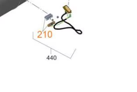 Gas combi water temp sensor cable harness 