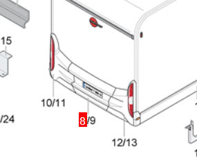 Bürstner Camper Castle Rear Bumper 