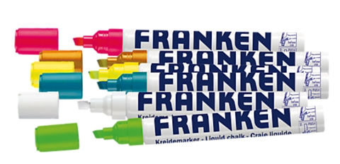 Kreidemarker (6er Packung, farblich sortiert)