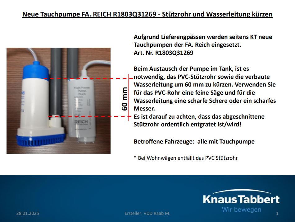 REPLACED High Power Plus Barwig Tauchpumpe 22l/min - 1,4 bar