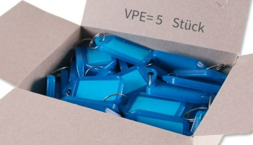 [VE50080] Schlüsselanhänger blau Pack of 5