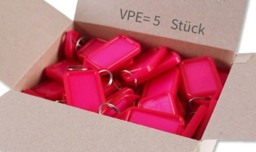 [VE50110] Schlüsselanhänger pink Pack of 5