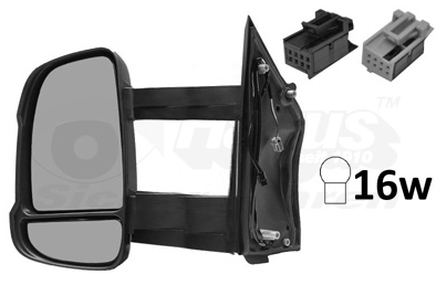 [50178] Camper Castle Mirror complete  driver side long