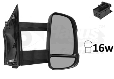 [50129] Roadhouse Camper Castle Mirror complete passenger side long