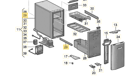 [59878] Set Fridge Rails VW GRAND CALIFORNIA