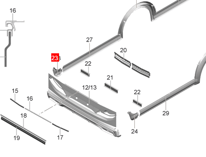 [50976] Cozy Cottage plastic cover rear left