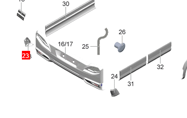 [50970] Camper Castle Knaus  Plastic cover rear left