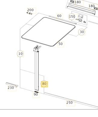 [54446] Marco Polo table leg