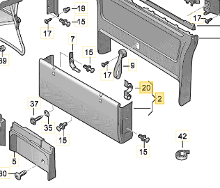 [56121] Vw fabric part chairs tailgate