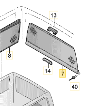 [52234] Vw California SS BH sun protection roller blind tailgate
