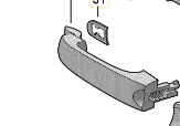 [50001] Surfer Suite/ Beach Hostel Door handle VW California left/ right