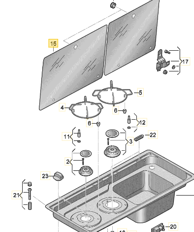 [55342] Family Finca glass hob cover
