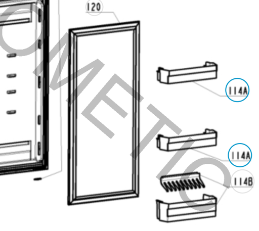 [55118] Dometic refrigerator RC10.4T.70 Top door compartment