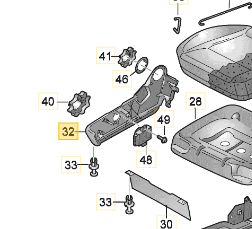[54018] Surfer Suite/ Beach Hostel VW California trim right seat