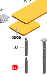[53745] Roadhouse Weinsberg table leg lower part