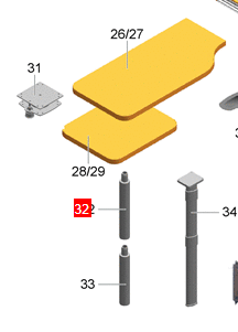 [54300] Roadhouse Weinsberg table leg upper part 