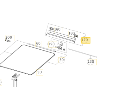 [50372] MB Marco Polo parts kit table bracket