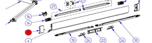 [54811] End caps left and right Leadrail - TO 5200 - Anthracite 