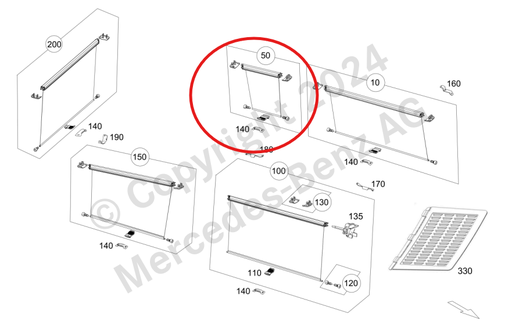 [50340] Marco Polo Travelhome roller blind rear left blackout