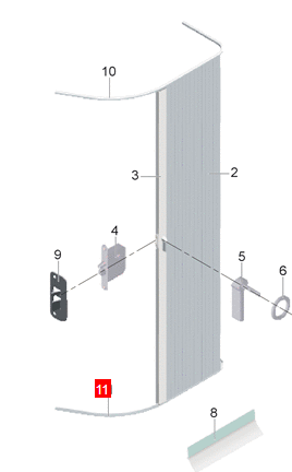 [56195] Camper Castle Knaus blind wet room bathroom bottom rail