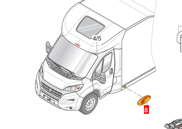 [54812] Camper Castle LMC Bürstner  Seitenmarkierungsleuchte 