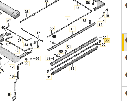 [51209] Surfer Suite/ Beach Hostel VW California cap roof rails rear left