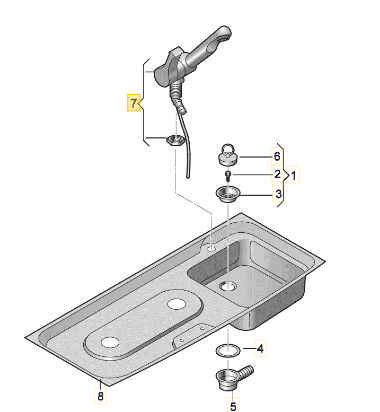[51042] Surfer Suite/ Beach Hostel VW California faucet watertap