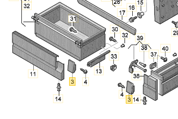 [506679] Vw handle rear seat adjustment / drawer
