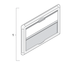 [53698] Roadhouse Bürstner Dienette Remis pleated roller blind duo