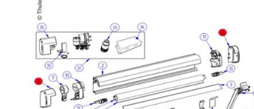 [56026] Thule 5200 covers grey anodized