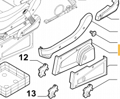 [50965] Roadhouse trim Driver's seat handbrake
