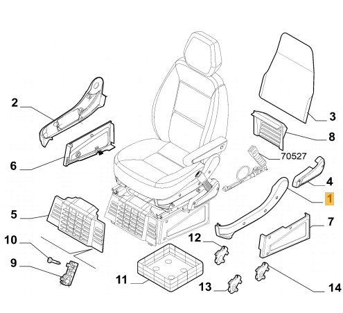[53340] Roadhouse Side seat cover Passenger Seat