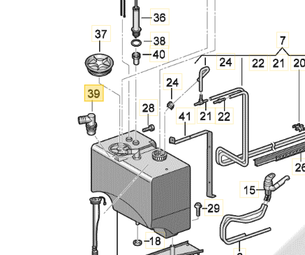 [55994] Family Finca  VW Grand California Angle connector water tank