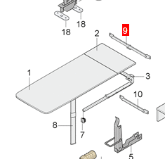 [55603] Camper Castle LMC hanging rail table