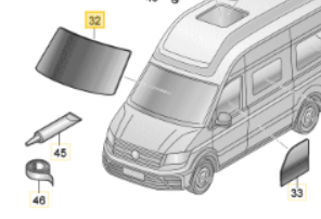 [50557]  Family Finca VW Gardine Verdunkelung Frontscheibe
