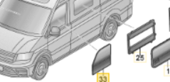 [50559]  Family Finca VW Curtain blackout window passenger side 