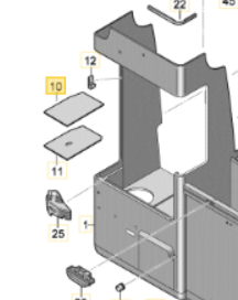[50589] VW Caliornia center rear shelf