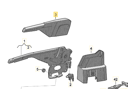 [54665] Family Finca Handbrake lever cover black
