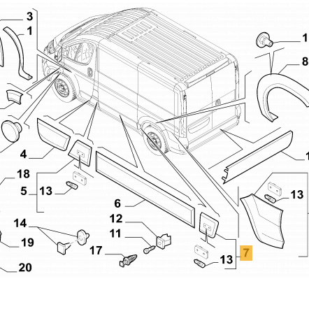 [54677] Roadhouse Couple Cottage right rear side panel
