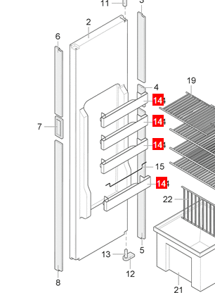 [54044] Camper Castle LMC  compartment fridge door