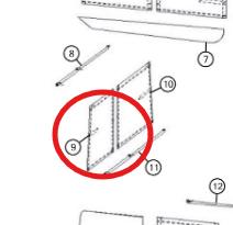 [599001]  Camper Cabin Vorhang Heckklappe rechts
