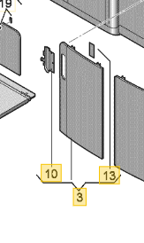 [54645] Surfer Suite/ Beach Hostel VW California  Kitchendoor left grey