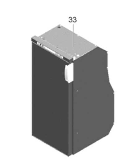 [54389]  Türöffner Griff Kühlschrank Vitrifrigo Slim90